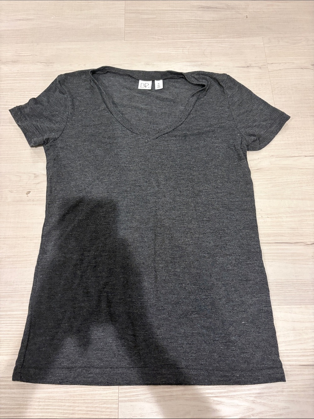bp V-Neck Short Sleeve Tee in Charcoal Gray